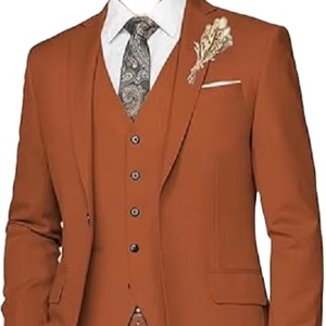 Slim Fit Groom Wedding <b>Suit</b> Pant Coat Luxury Design - Product Image 1