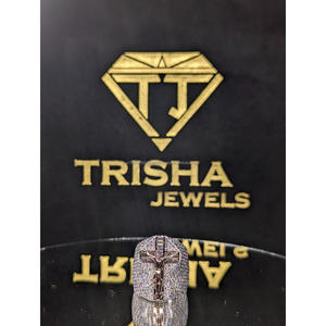 Anillo de Jesús de Plata de Ley 925 Maciza con Moissanita, Joyería Hip Hop Iced Out, Color D VVS, Regalo de Lujo para Hombre de Trisha Jewels - Product Image 1