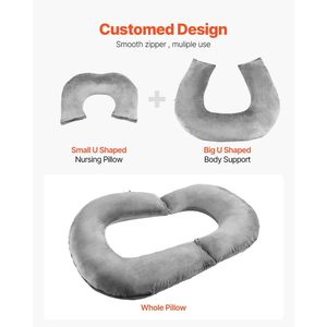 Large Size U-Shaped Soft Velvet Reading & <b>Bed</b> <b>Rest</b> Pillow Washable <b>Back</b> Pillow Comfortable Sitting Position Reusable Product - Product Image 4