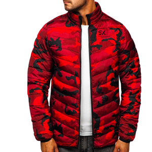 Chaqueta de invierno para hombre, con capucha, alternativa al plumón, cortavientos, con cremallera, ropa exterior, logotipo personalizado, talla grande - Product Image 5