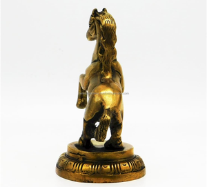 Caballo de latón hecho a mano para decoración del hogar, adorno de mesa de caballo de latón pulido, estatua de caballo de latón Vaastu para el éxito - Product Image 5