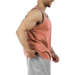 Camisetas sin mangas para hombre con logotipo personalizado de Nesta Sports Wholesale, talla grande, de algodón transpirable, ropa deportiva para fitness. - Product Image 3