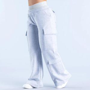 Nesta Sports 2025 – Pantalon de jogging cargo oversize pour femme – Personnalisable avec logo, en coton et polyester molletonné, coupe large avec poches - Product Image 1