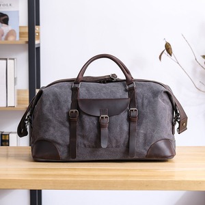 Bolsa de Viaje de Lona y Cuero, Impermeable, Bolsa de Fin de Semana, Equipaje de Mano, Bolsa de Gimnasio, Gran Capacidad, Exportación LCTB-0047 - Product Image 3