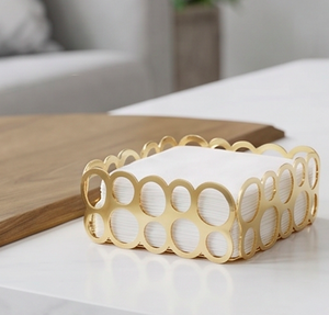 Porta Servilletas de Metal Dorado, Diseño Moderno, Perfecto para el Hogar, Cocina, Organizador Esencial, Decoración y Uso en Hoteles - Product Image 2