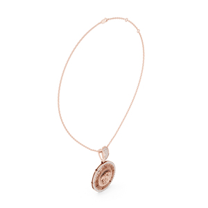 Collier pendentif en or jaune 14 carats plaqué rhodium avec chaîne à maillons et pavé de diamants, bijoux pour femme, cadeau - Product Image 4