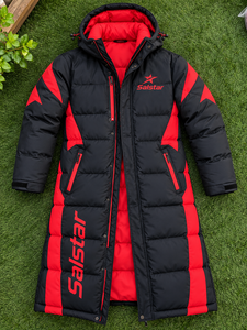 Parka Larga con Capucha para Hombre, Negra y Roja, Impermeable, Forrada de Felpa, con Cierre, Chaqueta de Invierno, Logotipos de Marca Personalizados, Suministro de Fábrica - Product Image 6
