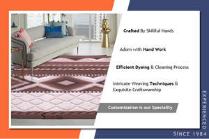 พรมปูพื้นแบบถักด้วยด้ายวิสคอสพรมทอมือคุณภาพระดับพรีเมียมงานปักดีไซน์ใหม่ - Product Image 6