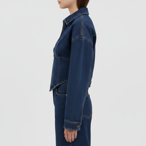 แจ็คเก็ตยีนส์แฟชั่นใหม่สำหรับผู้หญิง ผ้าแคนวาส หนังแกะ คุณภาพสูง พิมพ์ลาย แจ็คเก็ตยีนส์สำหรับผู้หญิง ขายดี - Product Image 3