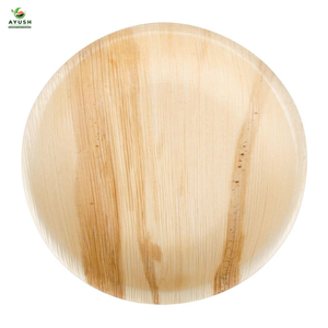 Assiettes rondes en feuilles de palmier de 11 pouces, aspect bois naturel, vente en gros depuis l'Inde - Product Image 3
