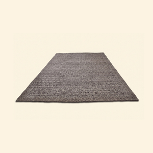 Tapis DECORDEC gris foncé en laine tuftée à la main, écologique, antidérapant, texture abstraite moderne pour chambre, salon et intérieurs d'hôtels - Product Image 2