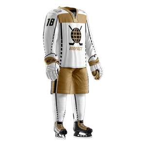 Jersey de Hockey sobre Hielo de Primera Calidad, 100% Poliéster, Transpirable, Sublimado, Uniforme para Hombre - Product Image 3