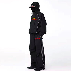 Best Selling Men's Two-Piece Nylon Tracksuit Set Custom Logo Jogger Training Wear With <b>Workout</b> <b>Jacket</b> for Jogging - Product Image 1