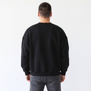 Sweat-shirt décontracté pour homme, imprimé sur mesure OEM, manches longues, coupe ample, 100% coton molletonné, avec poche avant - Product Image 3