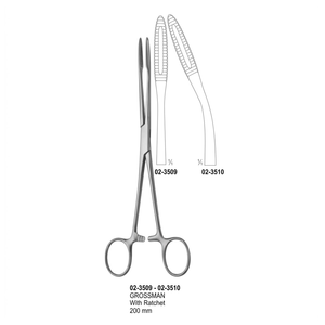 คีมจับฟองน้ำแบบมีตัวล็อค ขนาด 200 มม. ทำจากเหล็กกล้าไร้สนิม สำหรับใช้ทางการแพทย์ - Product Image 3