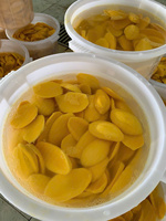 Tranches de mangue séchées naturelles, moelleuses, sucrées, sans sucre ajouté, emballage en vrac, Dong Thap, Vietnam, 25 kg, durée de conservation de 1 an, TECHMIFOOD