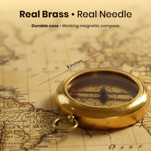 <b>Antique</b> Pocket <b>Compass</b> Navigation <b>Compass</b> with Directional Dial Nautical Travel <b>Compass</b> for Outdoor Hiking Camping Gift - Product Image 3