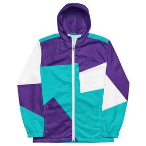 Veste coupe-vent unisexe fine, grande taille, respirante, à blocs de couleur, avec capuche et fermeture éclair, résistante à l'eau, pour toutes les saisons, vêtements d'extérieur - Product Image 1