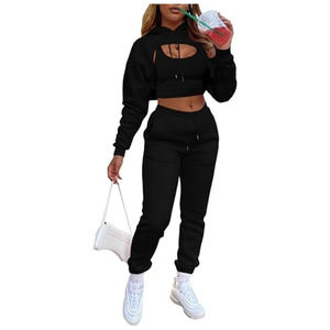 Nouvel ensemble de yoga 3 pièces respirant et sans coutures 2026 pour femme : Leggings taille haute, soutien-gorge de sport et veste de fitness pour l'entraînement - Product Image 4