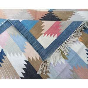 Alfombra Kilim de algodón de tejido plano de calidad superior para pasillos ocupados y habitaciones familiares, alfombras y juegos - Product Image 6