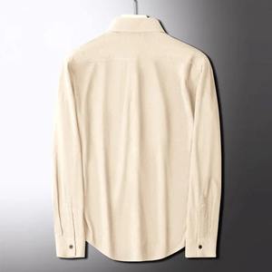 Hot Selling Men's 100% Cotton Corduroy Long Sleeve Solid Color Casual Dress Shirt Comfortable Autumn Winter Wholesale - Product Image 4