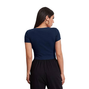Top Corto para Mujer, de Alta Calidad, Elástico, Ajustado, con Diseño Liso, Combinable con Todo, Esencial para el Armario Básico - Product Image 5