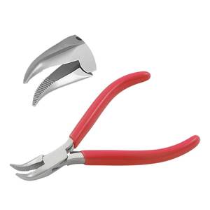 115mm PVC poignées Micro ligne pince mâchoires dentelées fonction de sertissage nez de chaîne courbé pour la fabrication de bijoux de pêche bricolage artisanat OEM - Product Image 1