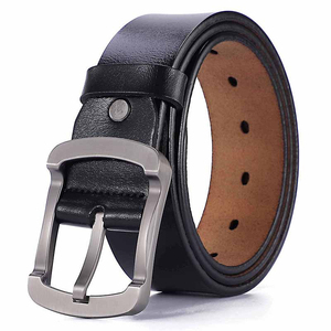 Ceinture en cuir de vachette véritable vintage pour homme avec boucle à ardillon en alliage, motif floral imperméable, pour jeans et tenues décontractées - Product Image 2
