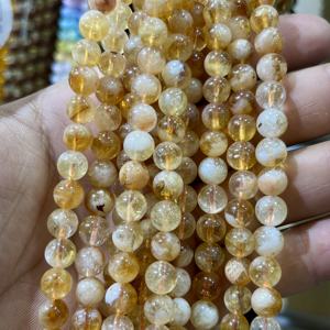 Suministro de Fábrica: Cuentas de Citrino Natural Sueltas, Gemas Pulidas de 8mm, Venta al por Mayor para Fabricación de Joyería, Proveedor a Granel, Ecológico - Product Image 2