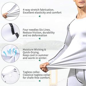 Men's Compression Long Sleeve Performance Shirt Premium Quick Dry Compression Base <b>Layer</b> <b>Top</b> Men's Athletic Compression Training - Product Image 5