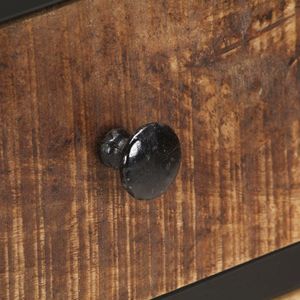 Credenza in Legno di Mango Naturale con Eleganti Dettagli in Ferro Nero per Soggiorno - Product Image 5