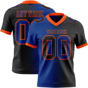 Custom Printed American Football Jersey V-Neck Short Sleeve Sublimated Moisture Wicking 100% Polyester Unisex Team <b>Name</b> Any <b>Name</b> - Product Image 1