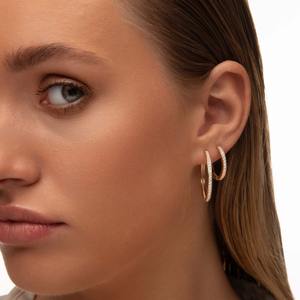 Pendientes de Aro Huggie de Oro Amarillo de 14K de Lujo con Diamantes Cultivados en Laboratorio, Aros de Diamantes Brillantes, Joyería Elegante para Mujer, Regalo - Product Image 3