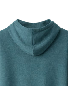 Sweat-shirt à capuche personnalisé pour homme, couleur turquoise, en molleton de coton, manches longues, décontracté, avec cordon de serrage, streetwear d'hiver - Product Image 6