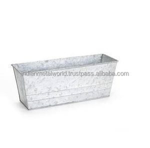 Large Galvanized Flower <b>Tub</b> and Planter Customized <b>Metal</b> Modern Flower Planters for Indoor Outdoor Decor Flower <b>Tub</b> - Product Image 6