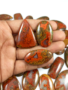 Lot de cabochons en agate naturelle, formes et tailles variées, pierres précieuses en vrac pour la fabrication de bijoux, prix de gros - Product Image 4