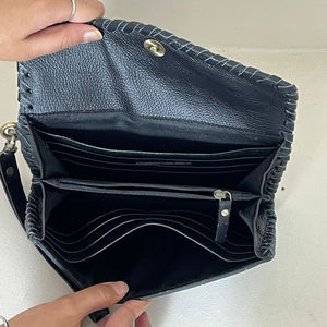 Women's RFID Blocking Gift New Floral Design <b>Wristlet</b> Wallet Tooled Leather Clutch Purses Fashion Women Card Money Phone Wallet - Product Image 6