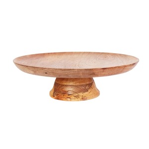 Soporte para Pastel de Madera de Acacia Natural Clásico, Hecho a Mano, Estilo Rústico, Plato Redondo para Servir Postres, Exhibidor para Fiestas en Casa - Product Image 5