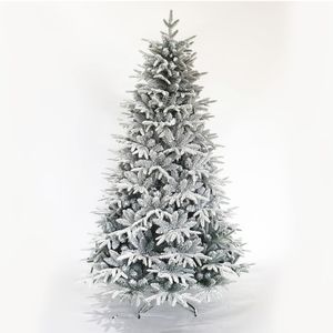 Árbol de Navidad Artificial de Pino Articulado de 7 pies, Nevado con Puntas Blancas Realistas, Sin Luces - Product Image 1