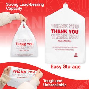 Confezione da 40 Sacchetti di Plastica per la Spesa con Manici, 28x53 cm, Compatibili con Supermercati e Negozi di Alimentari, Ideali per la Casa e l'Organizzazione - Product Image 3