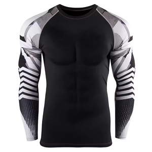 Wholesale High Quality Customized New Design Breathable Quick Dry Lightweight Custom Print MMA <b>Compression</b> <b>Shirt</b> For Unisex - Product Image 2