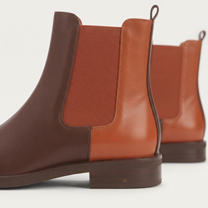Botas de Tobillo de Cuero Unisex Impermeables, Botas de Tobillo de Cuero Genuino OEM para Hombre, Botas de Tobillo de Cuero para Mujer con Diseño Slip-On - Product Image 4