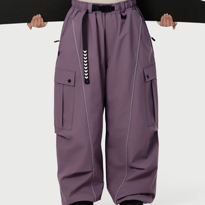 Customized Purple Wholesale High Quality Men's <b>Ski</b> Pants Outdoor Windproof Warm fleece lining waterproof Men's <b>Ski</b> baggy Pants - Product Image 2