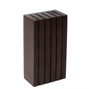 Bloque para Cuchillos de Madera de Acacia Color Nogal, Soporte para 5 Cuchillos, Organizador de Cubertería Estilo Bistro para Encimera de Cocina - Product Image 2