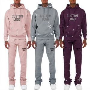 Conjunto Deportivo Unisex con Capucha y Estampado Personalizado, Color Sólido, Ropa Casual, Sudadera y Pantalones Largos, 100% Poliéster, Invierno, Maternidad - Product Image 2