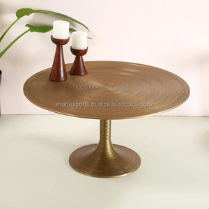 Mesa auxiliar de metal de diseño industrial moderno hecha a mano elegante almacenamiento de hierro para decoración de sala de estar o dormitorio de la India - Product Image 3