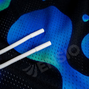 Pantalones Cortos Deportivos de Malla 100% Algodón para Hombre, Cintura Elástica, Verano, Bolsillos, Secado Rápido, Transpirables, Talla 6XL, para Fitness y Running - Product Image 5