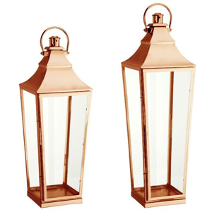Best Selling Home Decorative Metal & Glass <b>Lantern</b> Rose <b>Gold</b> Finished Candle Stand <b>Lantern</b> Handmade Customized - Product Image 1