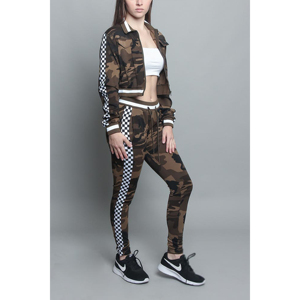 Ensemble de survêtement décontracté d'hiver pour femme, coupe-vent et respirant, avec sweat à capuche zippé et pantalon de jogging, vêtements de sport, fournisseur en gros - Product Image 1