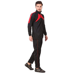 Men's Black Red Color Blocking 2 in 1 Printed Plus Size Tracksuit Full Zip Hooded Sporty Style Breathable Polyester Winter Wear - Product Image 6